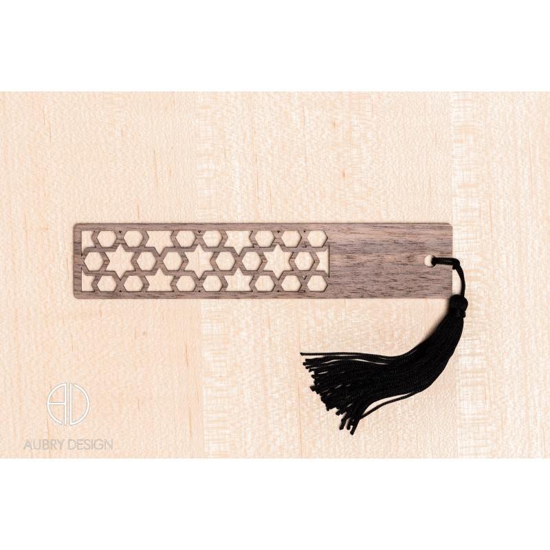 Marque-page en bois moderne et design personnalisable - V3