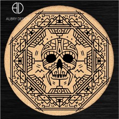 Dessous de plat mandala - crâne 3