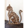 Chat qui pose (mandala 3D)