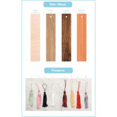 Marque-page en bois moderne et design personnalisable - V5