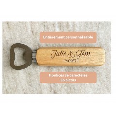 Décapsuleur en bois personnalisé. Cadeau pour anniversaire, un enterrement de vie de jeune fille ou de garçon (EVG, EVF), pendai