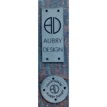 Etiquette carrée en cuir PU à personnaliser