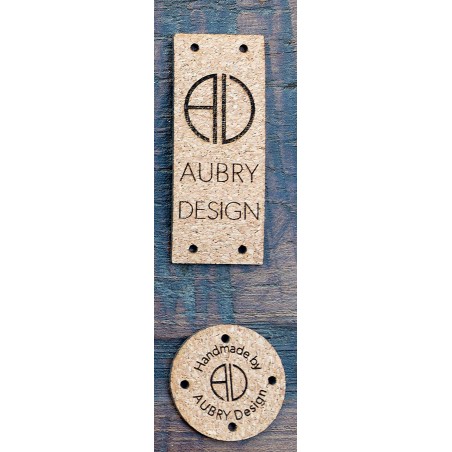 Etiquette carrée en cuir PU à personnaliser