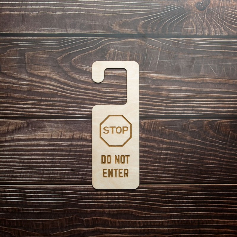 Accroche-porte "Do not enter" – pancarte personnalisable