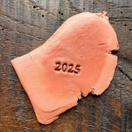 Tampon millésime "2025" pour poterie ou céramique