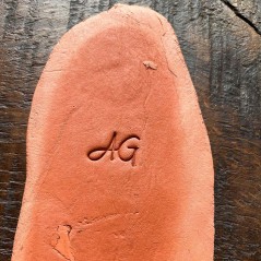 Tampon "initiales" pour poterie ou céramique personnalisé