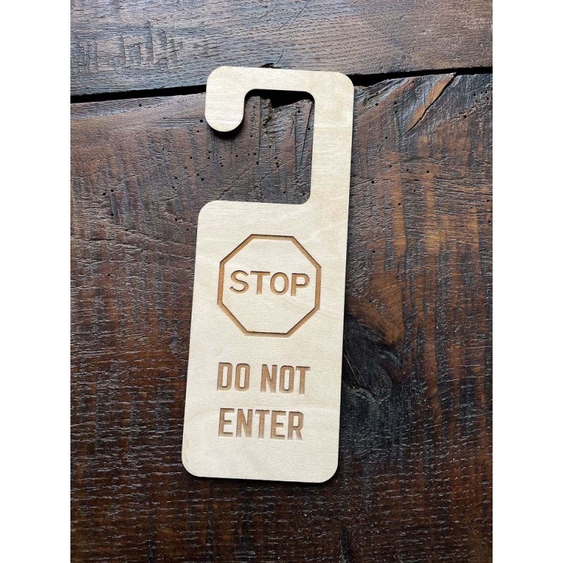 Accroche-porte "Do not enter" – pancarte personnalisable