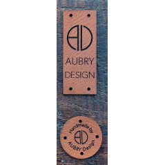 Etiquette ronde en cuir PU à personnaliser