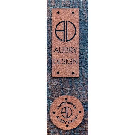 Etiquette ronde en cuir PU à personnaliser