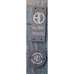 Etiquette ronde en cuir PU à personnaliser