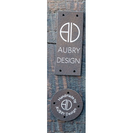 Etiquette ronde en cuir PU à personnaliser