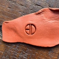 Tampon rectangulaire pour céramique, terre, argile. 25x10mm