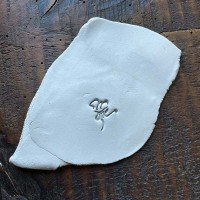 Tampon rond pour céramique, terre, argile. Diamètre: 30mm