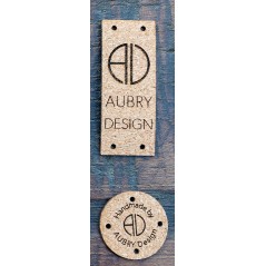 Etiquette carrée en cuir PU à personnaliser (v3)