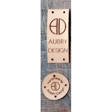 Etiquette carrée en cuir PU à personnaliser (v23)