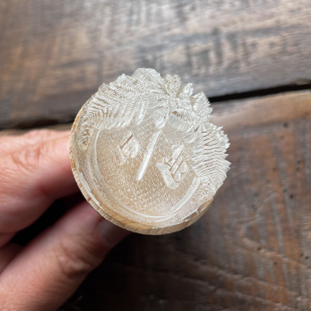 Tampon rond pour céramique, terre, argile. Diamètre: 40mm