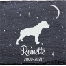 Pitbull terrier américain - Stèle funéraire en ardoise naturelle personnalisable en souvenir d'un chien Pitbull terrier américain - Stèle funéraire en ardoise naturelle personnalisable en souvenir d'un chien