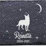 Kelpie australien - Stèle funéraire en ardoise naturelle personnalisable en souvenir d'un chien Kelpie australien - Stèle funéraire en ardoise naturelle personnalisable en souvenir d'un chien