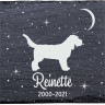 Basset fauve de bretagne - Stèle funéraire en ardoise naturelle personnalisable en souvenir d'un chien Basset fauve de bretagne - Stèle funéraire en ardoise naturelle personnalisable en souvenir d'un chien