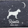 Chien de Saint-Hubert - Stèle funéraire en ardoise naturelle personnalisable en souvenir d'un chien Chien de Saint-Hubert - Stèle funéraire en ardoise naturelle personnalisable en souvenir d'un chien