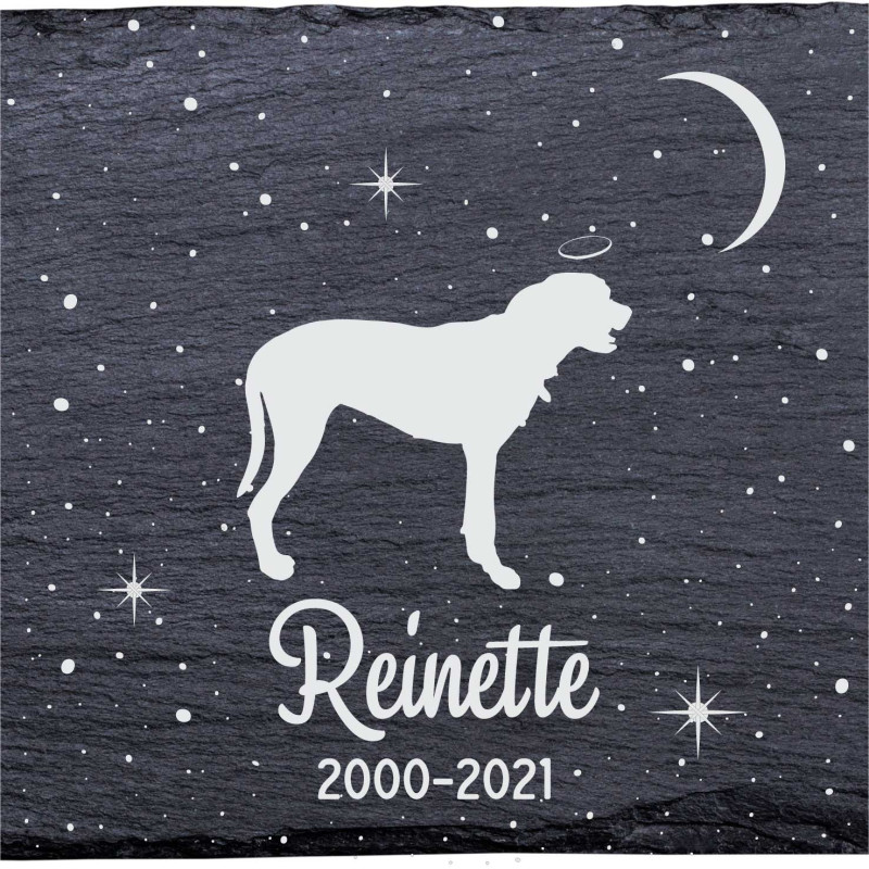 Blue Lacy - Stèle funéraire en ardoise naturelle personnalisable en souvenir d'un chien Blue Lacy - Stèle funéraire en ardoise naturelle personnalisable en souvenir d'un chien