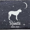 Blue Lacy - Stèle funéraire en ardoise naturelle personnalisable en souvenir d'un chien Blue Lacy - Stèle funéraire en ardoise naturelle personnalisable en souvenir d'un chien