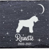 Bouvier des Flandres - Stèle funéraire en ardoise naturelle personnalisable en souvenir d'un chien Bouvier des Flandres - Stèle funéraire en ardoise naturelle personnalisable en souvenir d'un chien