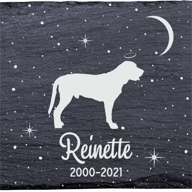 Broholmer - Stèle funéraire en ardoise naturelle personnalisable en souvenir d'un chien Broholmer - Stèle funéraire en ardoise naturelle personnalisable en souvenir d'un chien