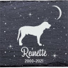 Broholmer - Stèle funéraire en ardoise naturelle personnalisable en souvenir d'un chien Broholmer - Stèle funéraire en ardoise naturelle personnalisable en souvenir d'un chien