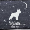 Griffon bruxellois - Stèle funéraire en ardoise naturelle personnalisable en souvenir d'un chien Griffon bruxellois - Stèle funéraire en ardoise naturelle personnalisable en souvenir d'un chien
