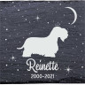 Terrier tchèque - Stèle funéraire en ardoise naturelle personnalisable en souvenir d'un chien Terrier tchèque - Stèle funéraire en ardoise naturelle personnalisable en souvenir d'un chien