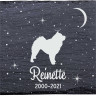 Chow-Chow - Stèle funéraire en ardoise naturelle personnalisable en souvenir d'un chien Chow-Chow - Stèle funéraire en ardoise naturelle personnalisable en souvenir d'un chien