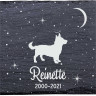 Corman sheperd - Stèle funéraire en ardoise naturelle personnalisable en souvenir d'un chien Corman sheperd - Stèle funéraire en ardoise naturelle personnalisable en souvenir d'un chien