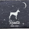 Doberman pinscher - Stèle funéraire en ardoise naturelle personnalisable en souvenir d'un chien Doberman pinscher - Stèle funéraire en ardoise naturelle personnalisable en souvenir d'un chien