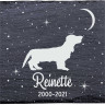 Docker - Stèle funéraire en ardoise naturelle personnalisable en souvenir d'un chien Docker - Stèle funéraire en ardoise naturelle personnalisable en souvenir d'un chien