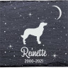 Épagneul français - Stèle funéraire en ardoise naturelle personnalisable en souvenir d'un chien