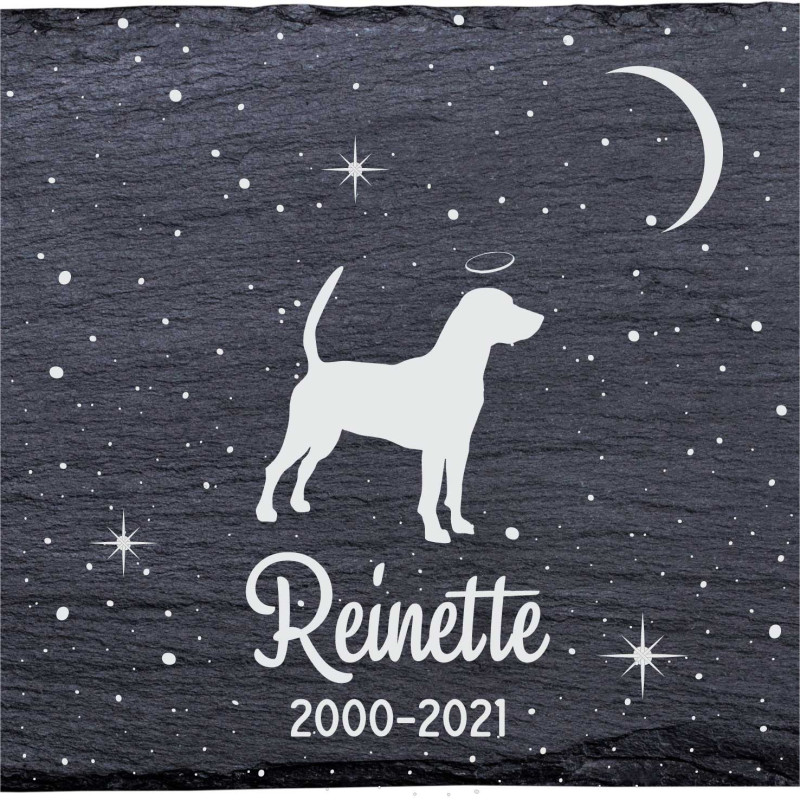 Harrier - Stèle funéraire en ardoise naturelle personnalisable en souvenir d'un chien Harrier - Stèle funéraire en ardoise naturelle personnalisable en souvenir d'un chien