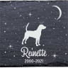 Harrier - Stèle funéraire en ardoise naturelle personnalisable en souvenir d'un chien Harrier - Stèle funéraire en ardoise naturelle personnalisable en souvenir d'un chien