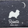Hokkaido - Stèle funéraire en ardoise naturelle personnalisable en souvenir d'un chien