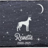Podenco d'Ibiza - Stèle funéraire en ardoise naturelle personnalisable en souvenir d'un chien Podenco d'Ibiza - Stèle funéraire en ardoise naturelle personnalisable en souvenir d'un chien