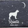 Lévrier irlandais- Stèle funéraire en ardoise naturelle personnalisable en souvenir d'un chien Lévrier irlandais- Stèle funéraire en ardoise naturelle personnalisable en souvenir d'un chien