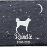Chien d'ours de Carélie - Stèle funéraire en ardoise naturelle personnalisable en souvenir d'un chien Chien d'ours de Carélie - Stèle funéraire en ardoise naturelle personnalisable en souvenir d'un chien