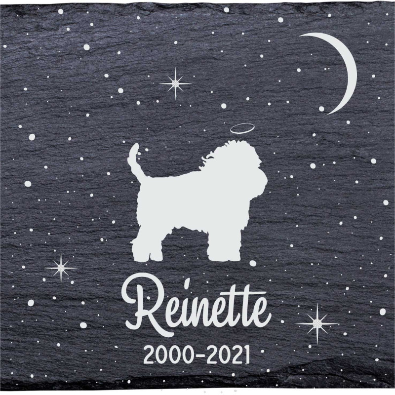 Kyi-leo - Stèle funéraire en ardoise naturelle personnalisable en souvenir d'un chien Kyi-leo - Stèle funéraire en ardoise naturelle personnalisable en souvenir d'un chien