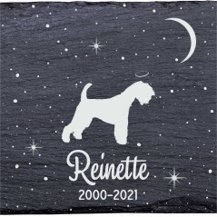Lakeland terrier - Stèle funéraire en ardoise naturelle personnalisable en souvenir d'un chien