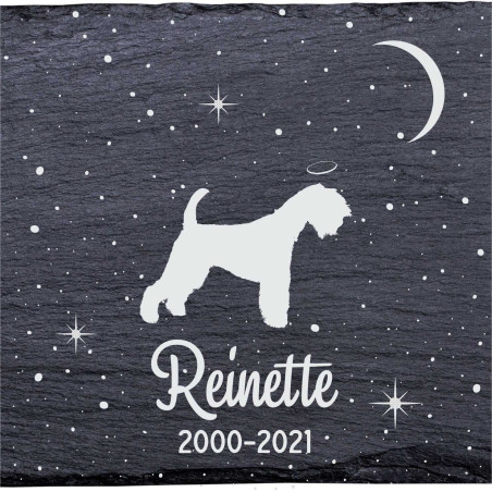 Lakeland terrier - Stèle funéraire en ardoise naturelle personnalisable en souvenir d'un chien