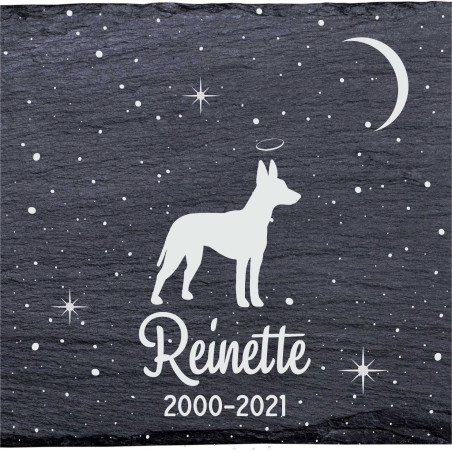 Manchester Terrier - Stèle funéraire en ardoise naturelle personnalisable en souvenir d'un chien