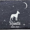 Manchester Terrier - Stèle funéraire en ardoise naturelle personnalisable en souvenir d'un chien Manchester Terrier - Stèle funéraire en ardoise naturelle personnalisable en souvenir d'un chien