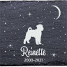 Schnauzer nain - Stèle funéraire en ardoise naturelle personnalisable en souvenir d'un chien Schnauzer nain - Stèle funéraire en ardoise naturelle personnalisable en souvenir d'un chien