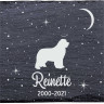 Terre-Neuve - Stèle funéraire en ardoise naturelle personnalisable en souvenir d'un chien