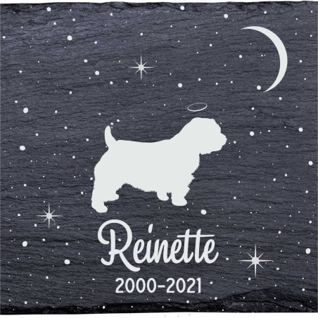 Norfolk Terrier - Stèle funéraire en ardoise naturelle personnalisable en souvenir d'un chien